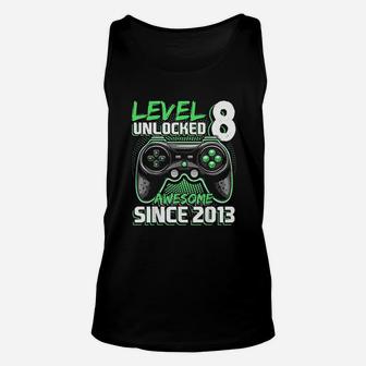 Level 8 Unlocked Awesome 2013 Video Game 8Th Birthday Unisex Tank Top | Crazezy AU