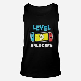 Level 9 Unlocked Gamer Unisex Tank Top | Crazezy
