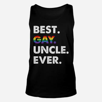 Lgbt Best Gay Uncle Ever Canvas Unisex Tank Top - Monsterry