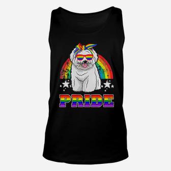 Lgbt Bichon Frise Dog Gay Pride Rainbow Unisex Tank Top - Monsterry AU