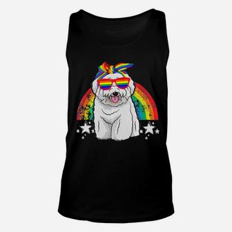 Lgbt Bichon Frise Dog Gay Pride Rainbow Unisex Tank Top - Monsterry