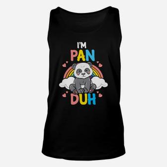 Lgbt Funny Cute Panda Animal Rainbow Pan Duh Gift Unisex Tank Top - Monsterry