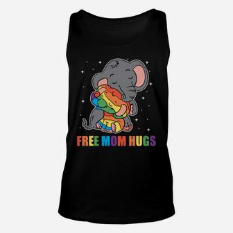 Lgbt Funny Rainbow Elephant Hugs Lesbian Gay Pride Unisex Tank Top - Monsterry DE