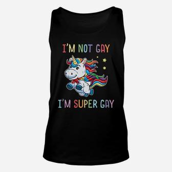 Lgbt Funny Rainbow Unicorn Super Gay Lesbian Pride Unisex Tank Top - Monsterry DE