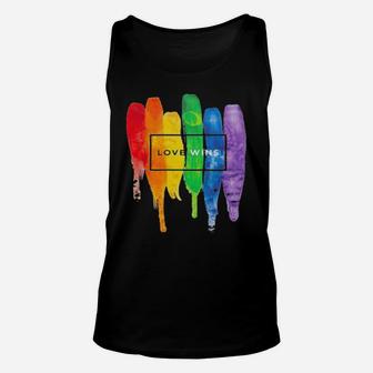 Lgbt Gay Love Lesbian Rainbow Design Print Unisex Tank Top - Monsterry UK