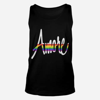Lgbt Gay Pride Italian Amore Love Valentines Day Unisex Tank Top - Monsterry UK