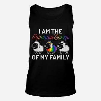 Lgbt I Am The Rainbow Sheep Of My Family Unisex Tank Top - Monsterry