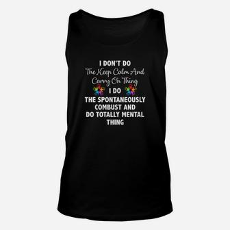 Lgbt I Don't Do The Keep Calm And Carry On Thing Unisex Tank Top - Monsterry