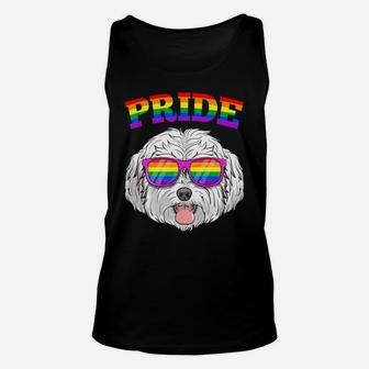 Lgbt Maltese Dog Gay Pride Rainbow Lgbtq Cute Gift Unisex Tank Top - Monsterry UK