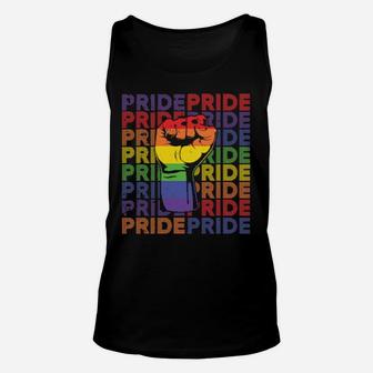 Lgbt Rainbow Fist Pride Lesbian Gay Support Present Unisex Tank Top - Monsterry
