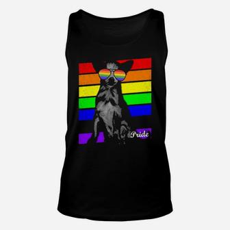 Lgbt Rainbow Flag Gay Pride Chihuahua Unisex Tank Top - Monsterry
