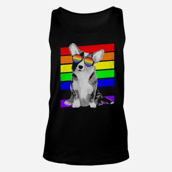 Lgbt Rainbow Flag Gay Pride Corgi Unisex Tank Top - Monsterry