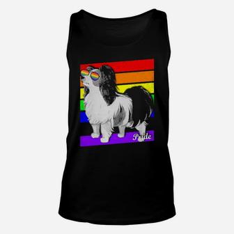 Lgbt Rainbow Flag Gay Pride Papillon Unisex Tank Top - Monsterry