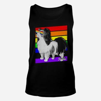 Lgbt Rainbow Flag Gay Pride Papillon Unisex Tank Top - Monsterry