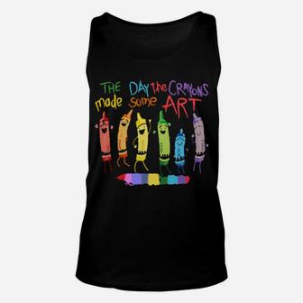Lgbt The Day The Crayons Made Some Art Unisex Tank Top - Monsterry