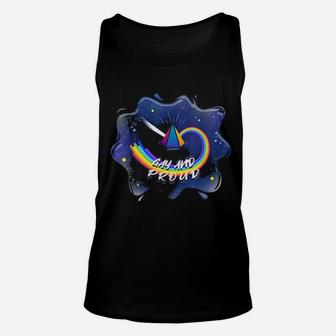 Lgbtq Gay And Proud Galaxy Rainbow Unisex Tank Top - Monsterry