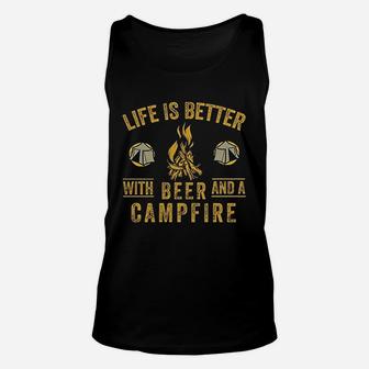 Life Is Better Campfire Unisex Tank Top | Crazezy