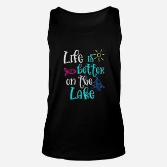 Life Is Better On The Lake Summer Unisex Tank Top | Crazezy CA