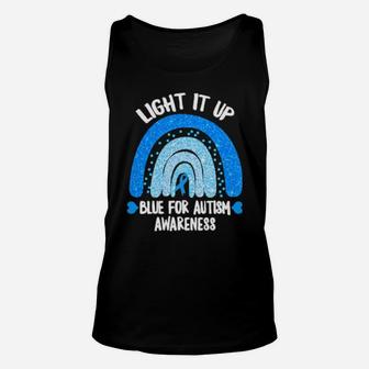 Light It Up Blue For Autism Awareness Unisex Tank Top - Monsterry