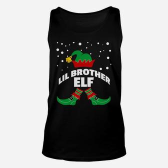 Lil Brother Elf Christmas Family Group Picture Santas Helper Sweatshirt Unisex Tank Top | Crazezy AU