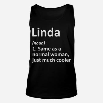 Linda Definition Personalized Name Funny Birthday Gift Idea Unisex Tank Top | Crazezy