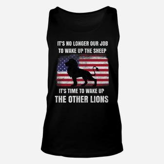 Lions Not Sheep No Longer Wake Up Sheep Wake Up Other Lions Unisex Tank Top | Crazezy DE
