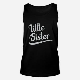 Little Sister Baby Unisex Tank Top | Crazezy