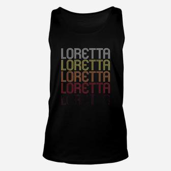 Loretta Retro Wordmark Pattern Unisex Tank Top | Crazezy DE