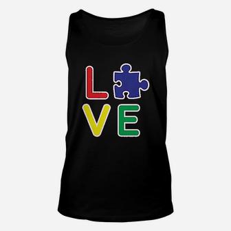 Love Autistic Awareness Unisex Tank Top | Crazezy CA