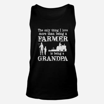 Love Being A Grandpa Funny Farmer Unisex Tank Top | Crazezy AU