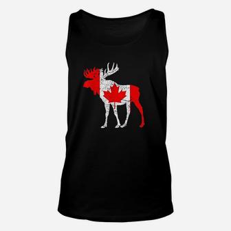 Love Canada Moose Funny Pride Maple Flag Gift Unisex Tank Top | Crazezy