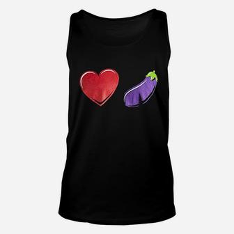 Love Eggplant Funny Gay Pride Humor Lgbtq Silly Joke For Men Women Unisex Tank Top | Crazezy UK
