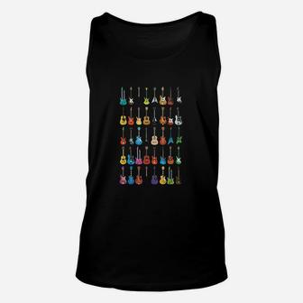 Love Guitar Different Guitars Music Lover Funny Unisex Tank Top - Thegiftio