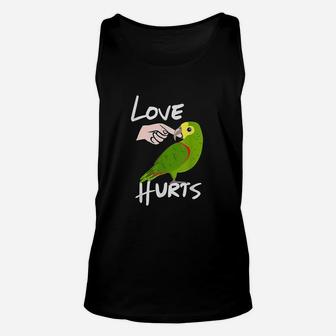 Love Hurts Yellow Head Parrot Unisex Tank Top | Crazezy UK
