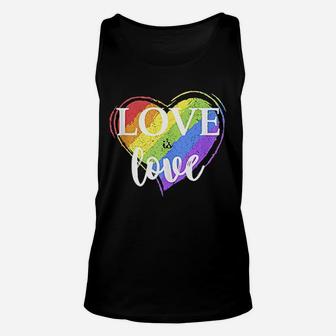 Love Is Love Lgbt Gay Pride Unisex Tank Top | Crazezy