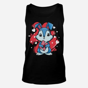 Love Letter From Your Bunny Valentine's Day Hearts Unisex Tank Top - Monsterry