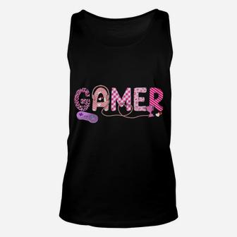 Love Pink Gamer Happy Valentine Day Awesome Funny Unisex Tank Top - Monsterry
