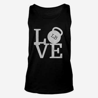 Love Weights Workout Gym Working Out Lifting Unisex Tank Top | Crazezy