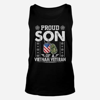 Lovely Proud Son Of A Vietnam Veteran Mom Dad Tshirt Unisex Tank Top | Crazezy UK
