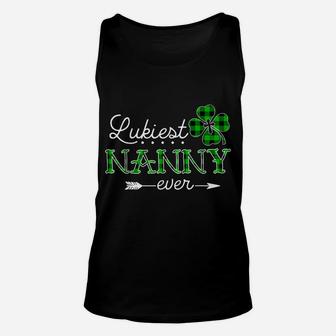 Luckiest Nanny Ever Shirt Irish Matching St Patrick Day Unisex Tank Top | Crazezy