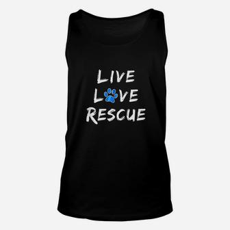 Lucky Dog Animal Rescue Live Love Rescue Unisex Tank Top | Crazezy