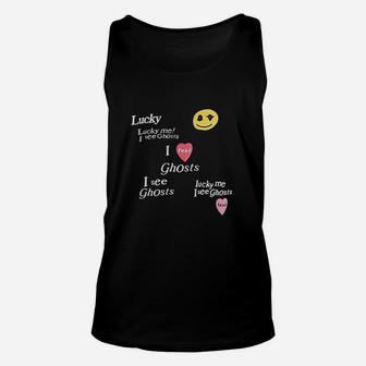 Lucky Me I See Ghosts Unisex Tank Top | Crazezy DE