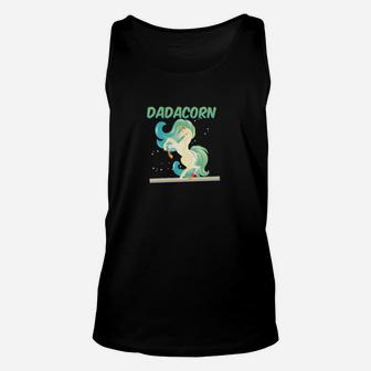 Lustiges Dadacorn Einhorn Papa Unisex TankTop, Einzigartiges Design für Väter - Seseable