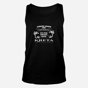 Lustiges Kreta-Urlaub Unisex TankTop, Spruch & Palmen Design - Seseable