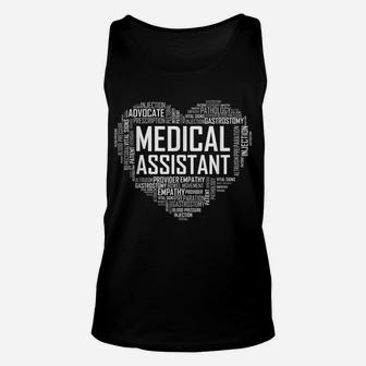 Ma Medical Assistant Heart Love T Shirt Gift Clinical Nurse Unisex Tank Top | Crazezy