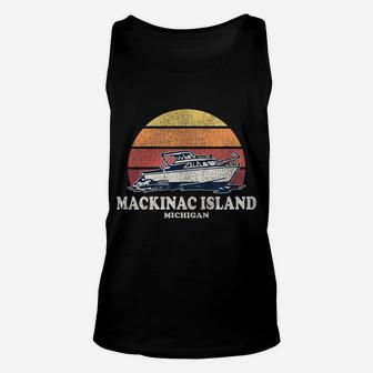 Mackinac Island Mi Vintage Boating 70S Retro Boat Design Unisex Tank Top | Crazezy CA