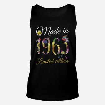 Made In 1963 Tee 58 Year Old Sunflowers Floral 58Th Birthday Unisex Tank Top | Crazezy AU