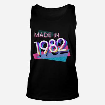 Made In 1982 Retro 80S Style Birthday Year Graphic Unisex Tank Top | Crazezy