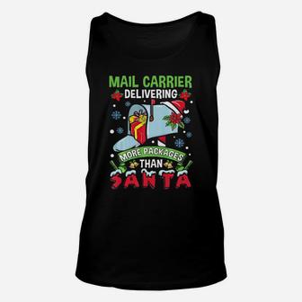 Mail Carrier Delivering More Packages Than Santa Unisex Tank Top - Monsterry CA