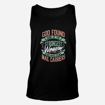 Mail Carrier Funny Job Title Strongest Unisex Tank Top - Thegiftio UK